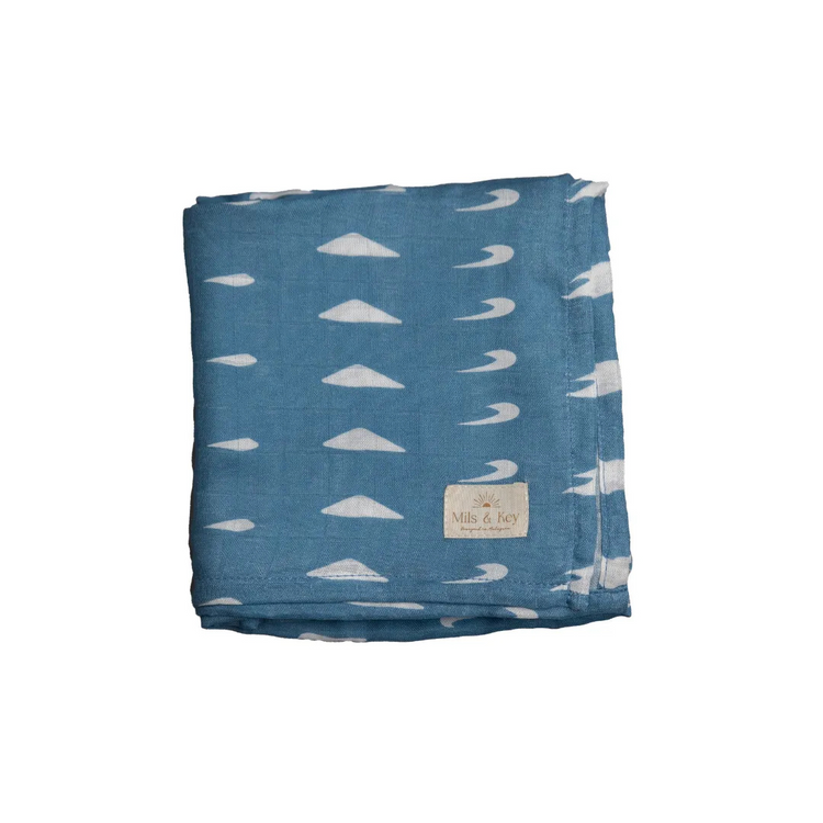 Mils and Key Swaddle - Bamboo + Cotton Swaddle (120cm x 120 cm)