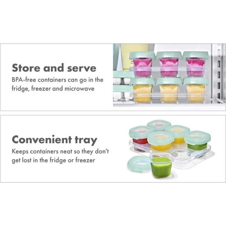 OXO Tot Baby Blocks Freezer Storage Containers 60ml - Opal