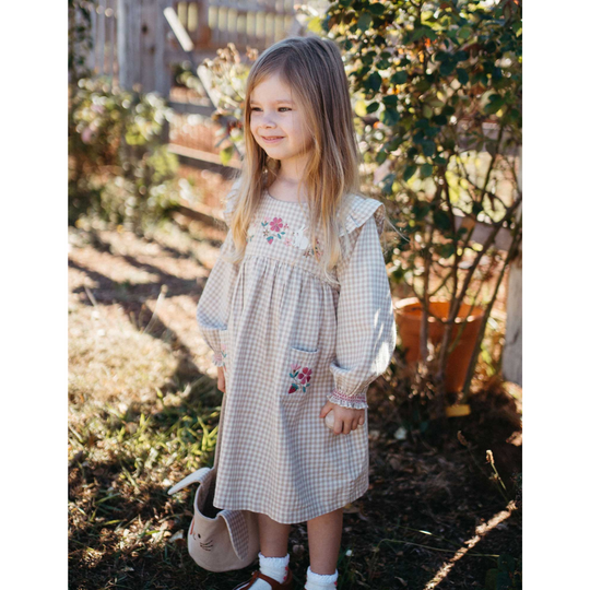 Purebaby Organic Baby Kids Gingham Bunny Dress Barn