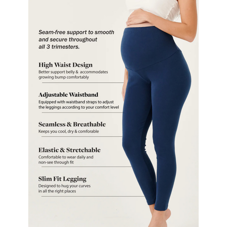 Bmama Maternity Adjustable Legging Slim Fit - Blue