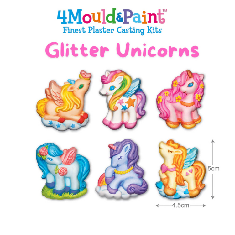 4M Mould & Paint - Glitter Unicorns (5Y+)