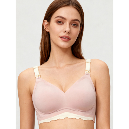 Bmama Dual Color Jelly Series Nursing Bra - Pink