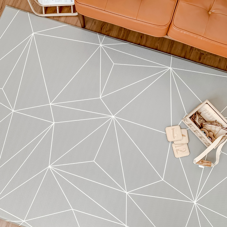 GingerBubs Speckled Play Mat Large - Ash Grey (2.0 m x 1.4 m)