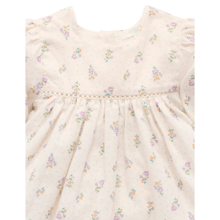 Purebaby Organic Baby Kids Primrose Print Dress
