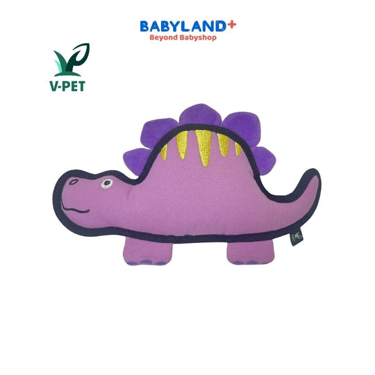 V-Pet Rough & Tough Toys - Jurassic Echo - Stegosaurus- Purple M