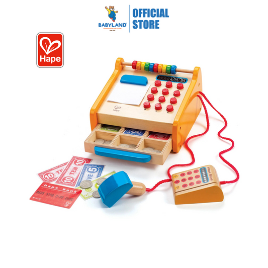 Hape 3121 Checkout Register Kitchen Pretend Toy for Kids age 3+