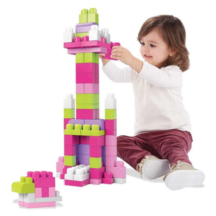 Fisher-Price Mega Bloks Value Big Building Bag (60 Pcs) - Pink