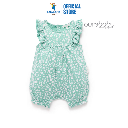 Purebaby Organic Silhouette Ruffle Shortie Growsuit