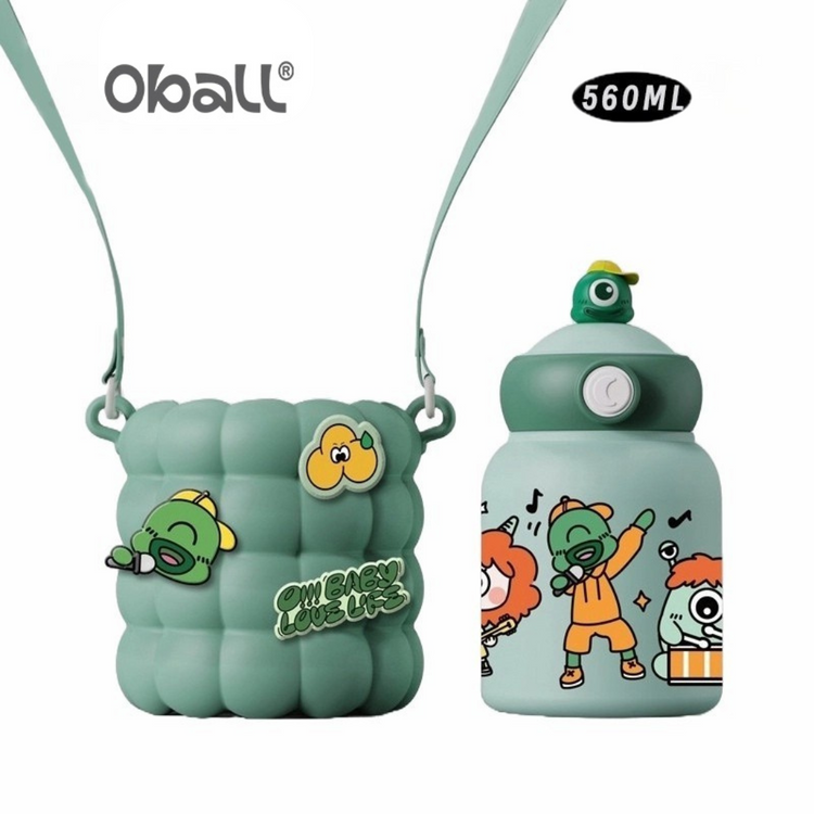 Oball Dudu Cup 560ML With straw and shoulder strap