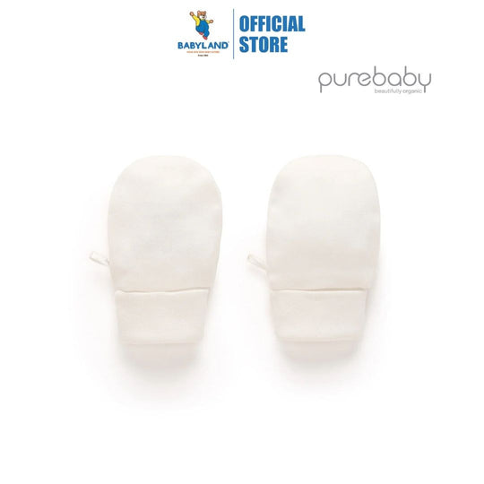 Purebaby Organic Mittens - Vanilla