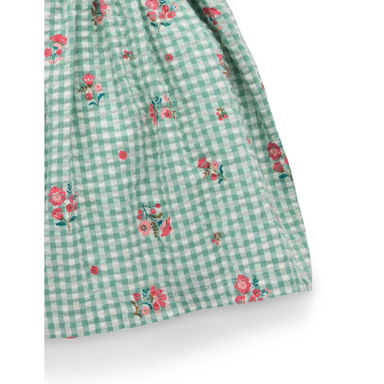 Purebaby Organic Gingham Pinnie Frida Dress