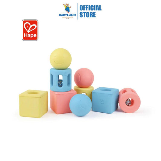 Hape 0456 Trio Geometric Rice Rattle (0-18m)