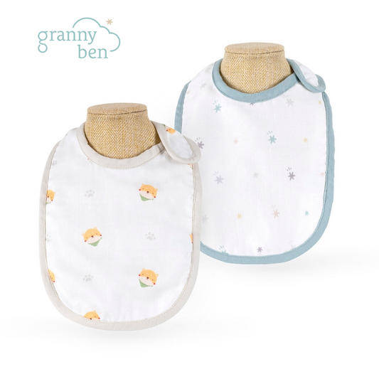 Granny Ben TENCEL Muslin Bib (2-pack)