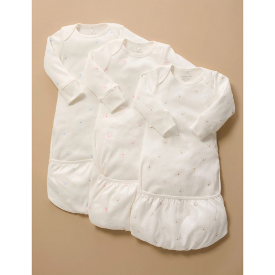 Purebaby Organic Baby Sleepsuit - Vanilla Bear