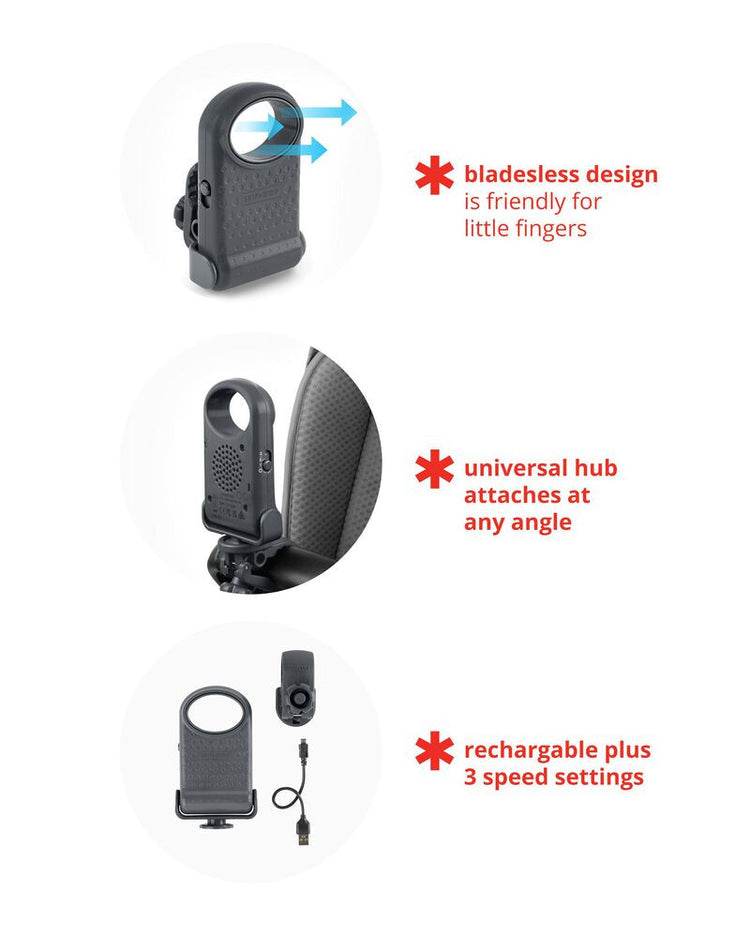Skip Hop Stroll & Connect Bladeless Stroller Fan - Grey