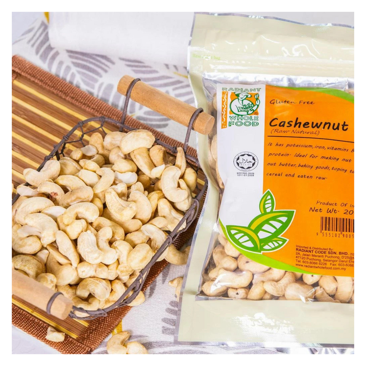 Radiant Natural Non Roasted Cashew Nut, Raw (Gluten Free) 200g