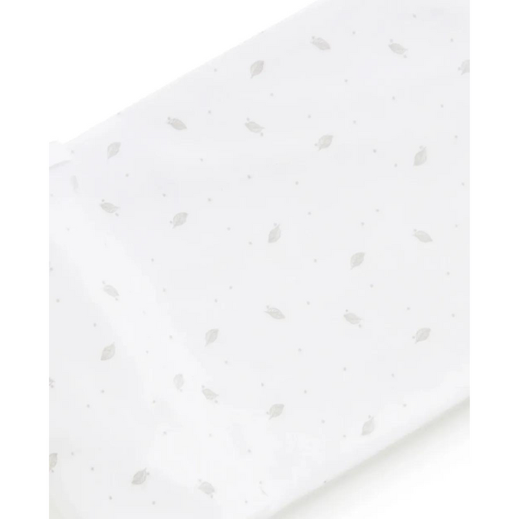 Purebaby Organic Blanket 110cm Bunny Rug - Pale Grey Leaf W/Spots