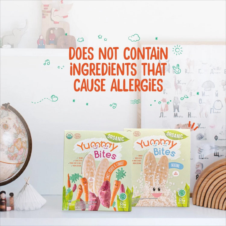 Yummy Bites Organic Rice Crackers 50g (7M+)