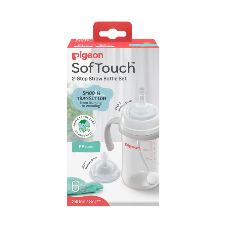 Pigeon Softouch BPP Step Up Straw Bottle Set (6m+)