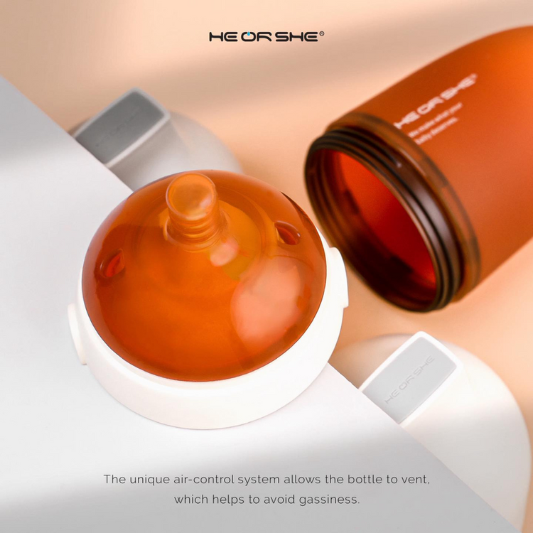 He Or She New Born Set 5oz/160ml Ultra Wide Neck Baby Bottle (2 PACK)