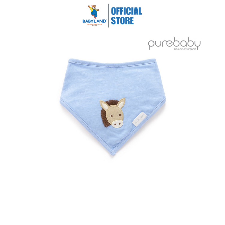 Purebaby Organic Bandana Bib - Caribbean Donkey