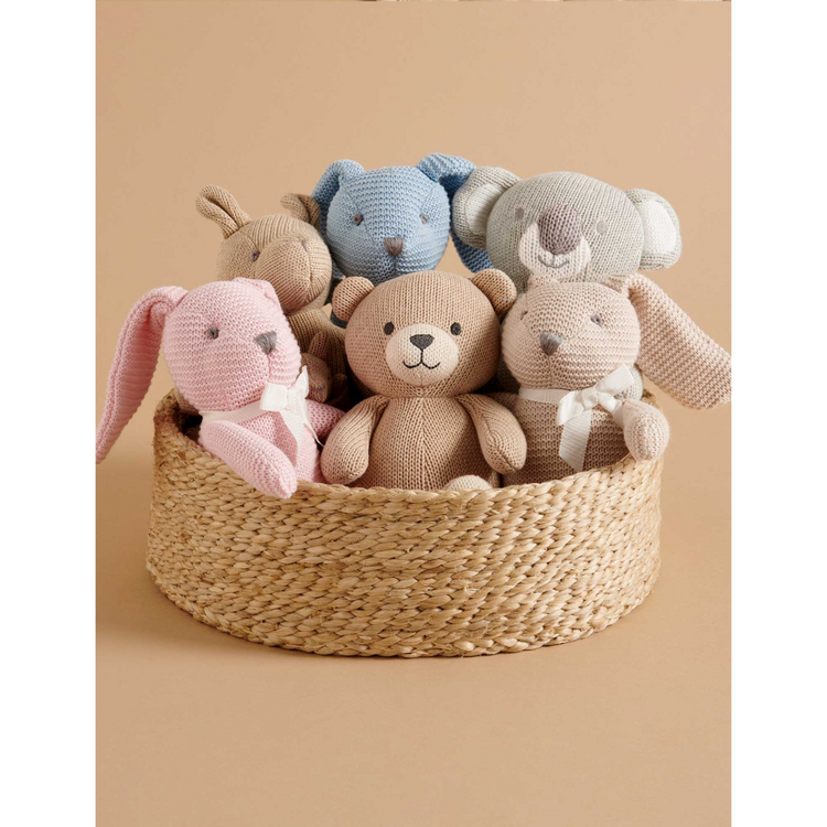 Purebaby Organic Knitted Bunny Toy - Wheat Bunny