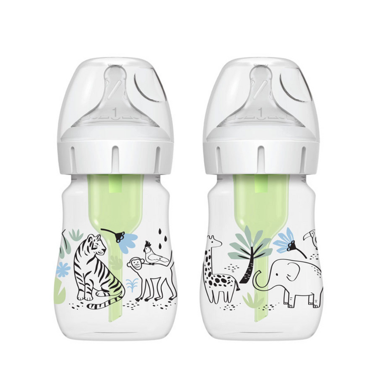 Dr Brown's Options+ PP Wide-Neck Bottle with Level 1 Teat (150mL)(2-Pack)