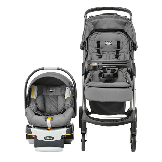 Chicco Mini Bravo Plus Travel System - Slate | From 6 months up to 22.7kg, approximately 4 years old