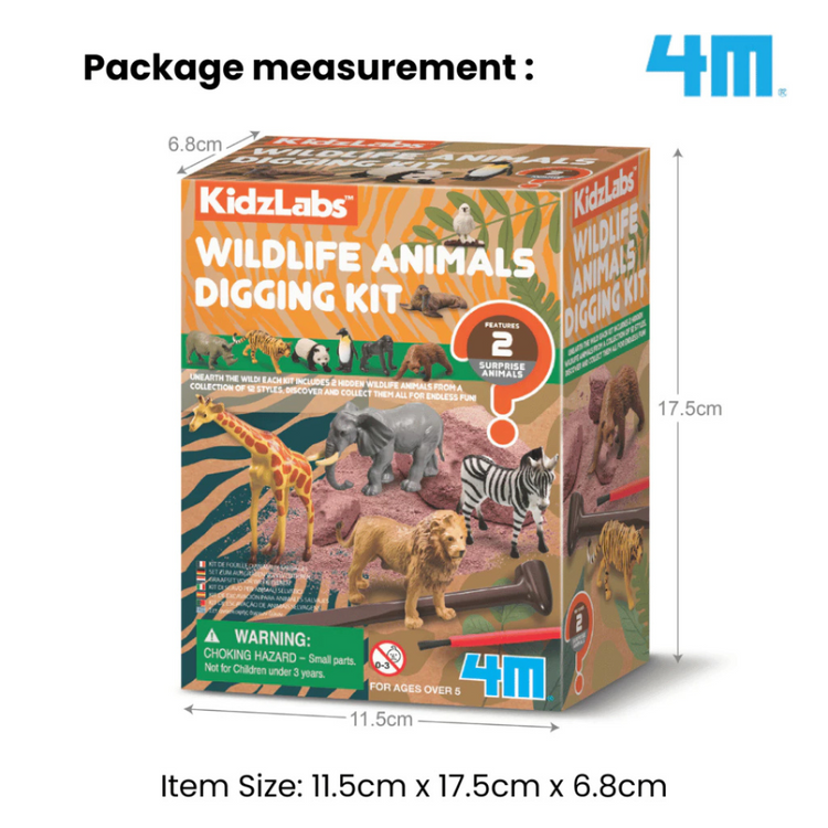 4M KidzLabs - Wildlife Animals Digging Kit (5Y+)