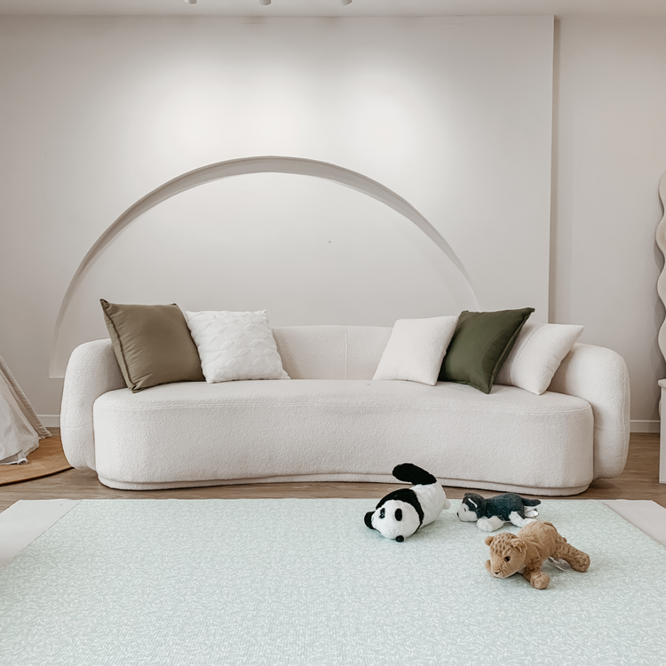 GingerBubs Rimba Play Mat Large - Mint Green (2.0 m x 1.4 m)