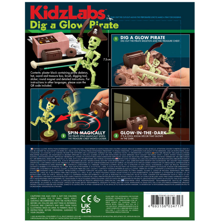 4M KidzLabs - Dig a Glow Pirate (new) (5Y+)