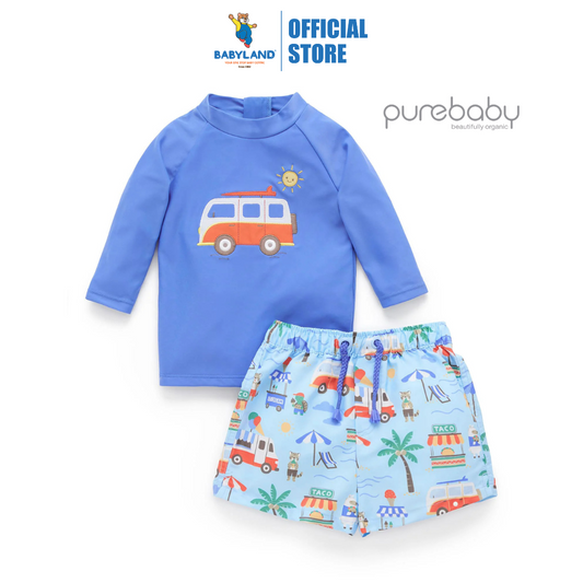 Purebaby Organic Cancun Board Short & Rashie Set