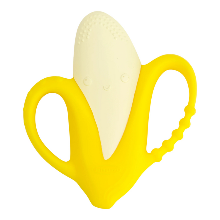 Infantino 316745 Lil Nibbles Textured Silicone Teether - Banana (0m+)