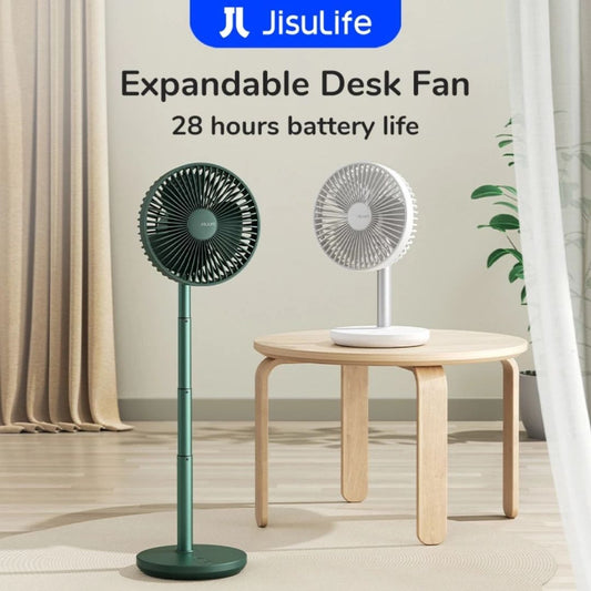 JisuLife Portable Oscillating Extendable Desk Fan FA13P (8000mAh) | Upgraded Version