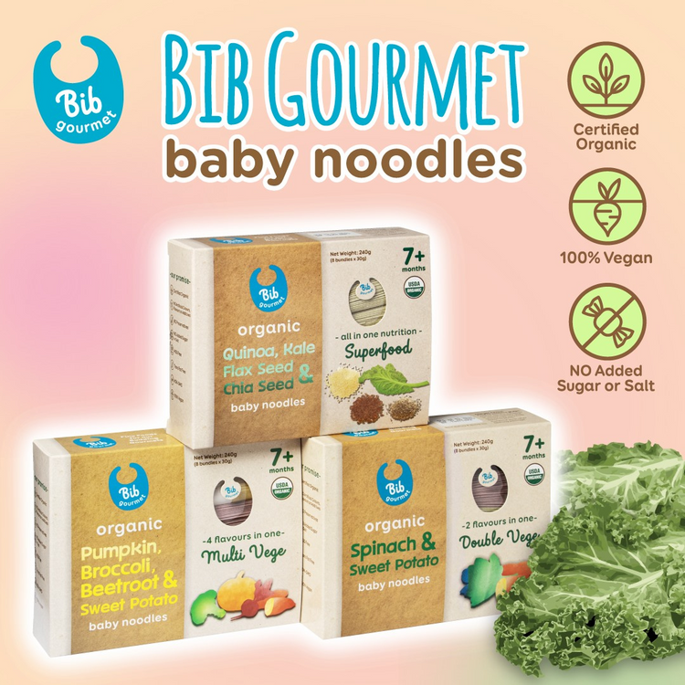 Bib Gourmet Organic Baby Noodles (240g) 7M+