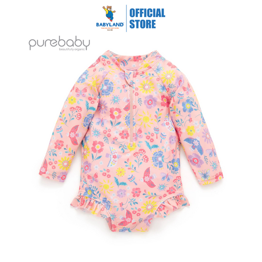 Purebaby Organic Long Sleeve Swimsuit - Pajaro BirdÂ