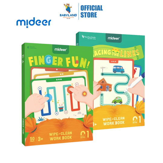 Mideer Kids Reusable Level Up Pen Holding Training Workbook Level 1