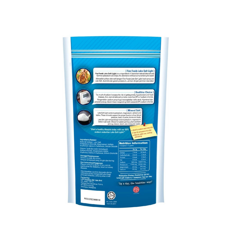 Fine Foods Lake Salt Light Pouch (300g)