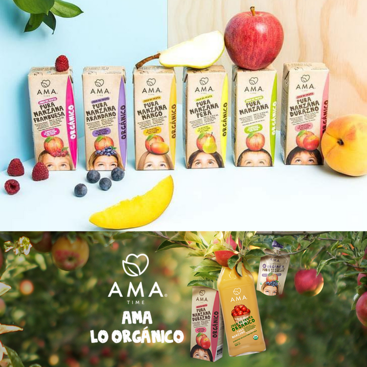 AmaTime TetraPack 100% Organic Fruit Juice 200ml - imported from Chile