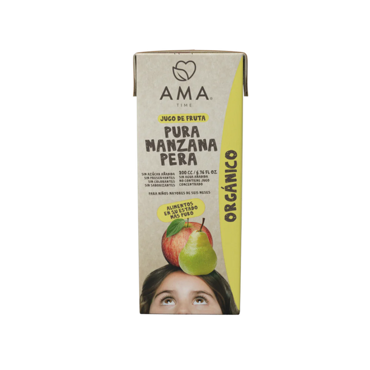 AmaTime TetraPack 100% Organic Fruit Juice 200ml - imported from Chile
