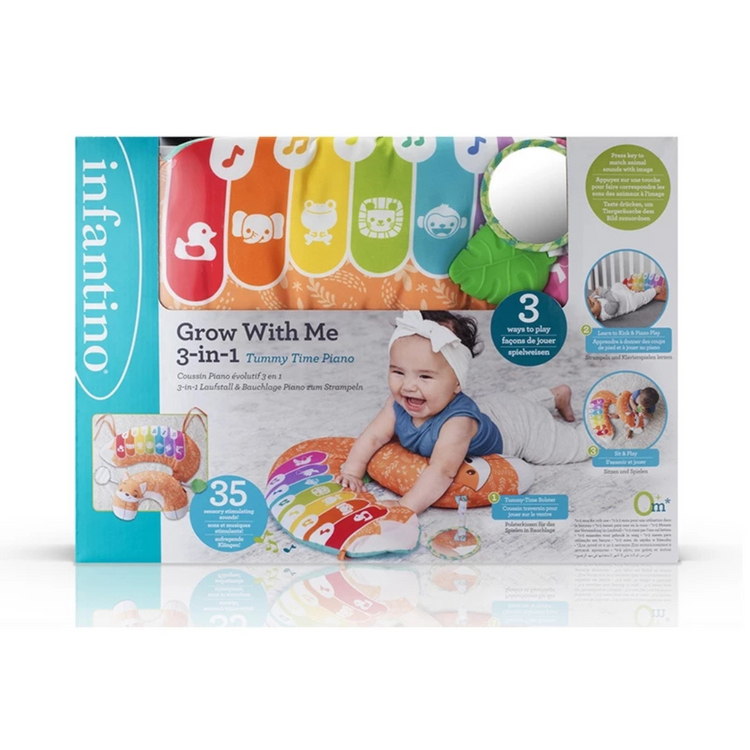 Infantino 313091 Grow With Me 3-IN-1 Tummy Time Piano (0m+)