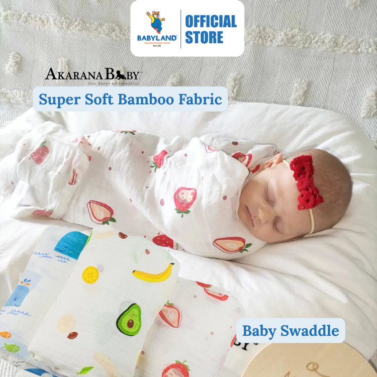 Akarana Baby High Quality Bamboo Muslin Swaddle Soft Blanket