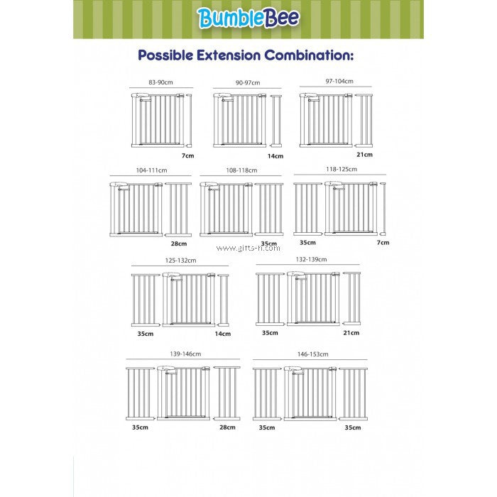Bumble Bee Magnetic Auto-Shut Safety Gate (76-83cm)