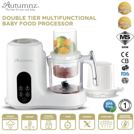 AUTUMNZ Double Tier Multifunctional Baby Food Processor