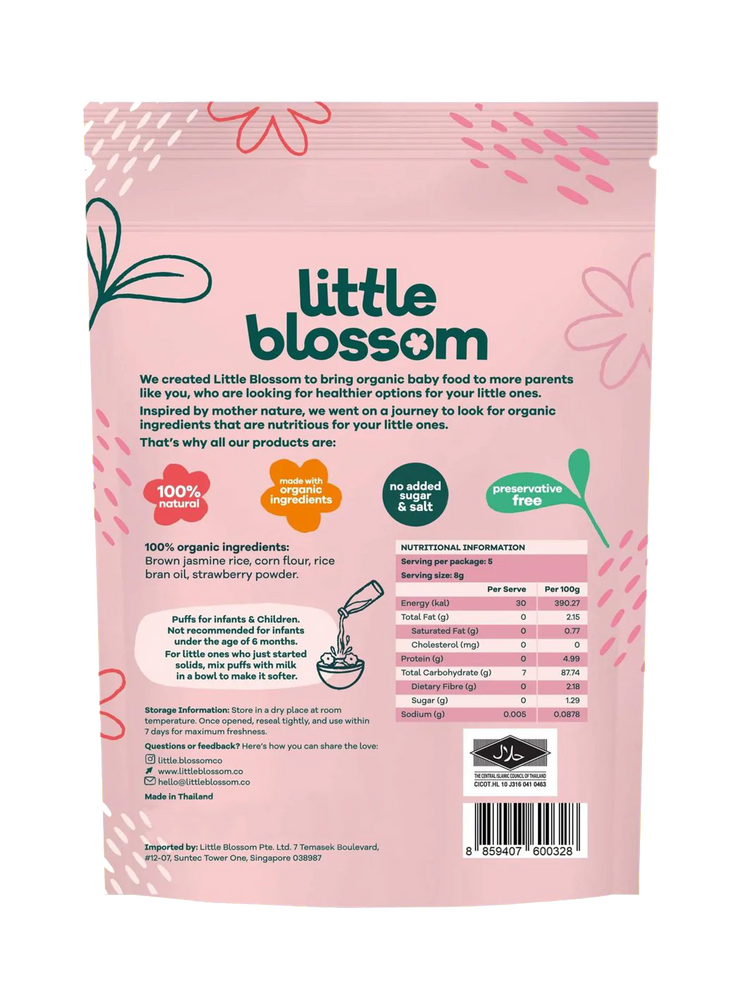 Little Blossom Organic Brown Rice Puffs (9m+)