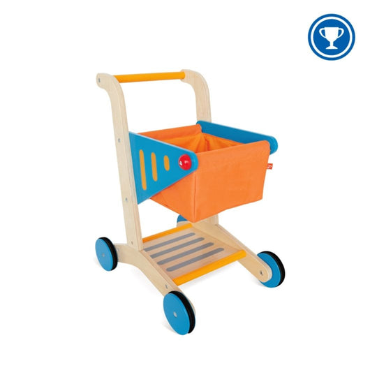 Hape Kid's Wooden Shopping Cart (3y+)