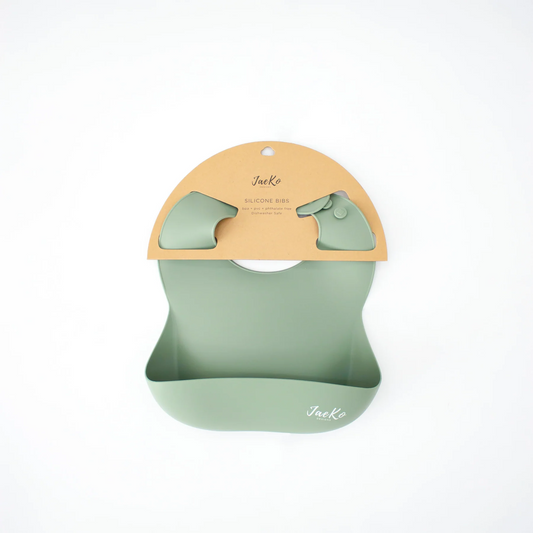 Jae Ko Silicone Bibs (Sage Green / Little Dino / Unicorn)