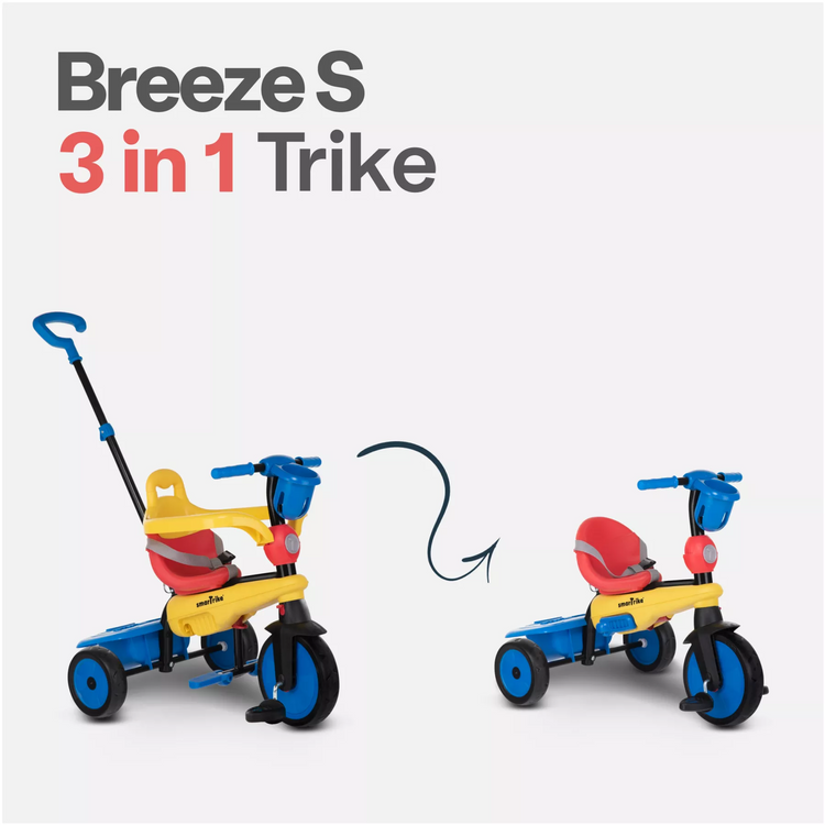 SmarTrike 3-in-1 Breeze S Multi Color Classic Trike (15mths up to approx 3yrs)