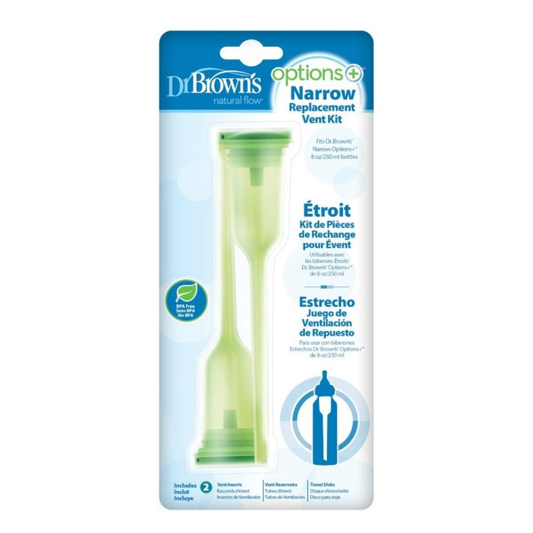 Dr Brown's Options+ Baby Bottle Replacement Vent Kit (2 Reservoirs, 2 Inserts)