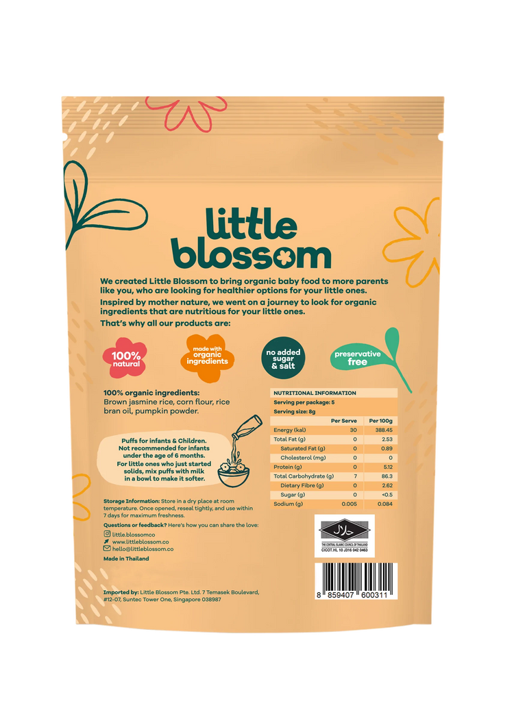 Little Blossom Organic Brown Rice Puffs (9m+)